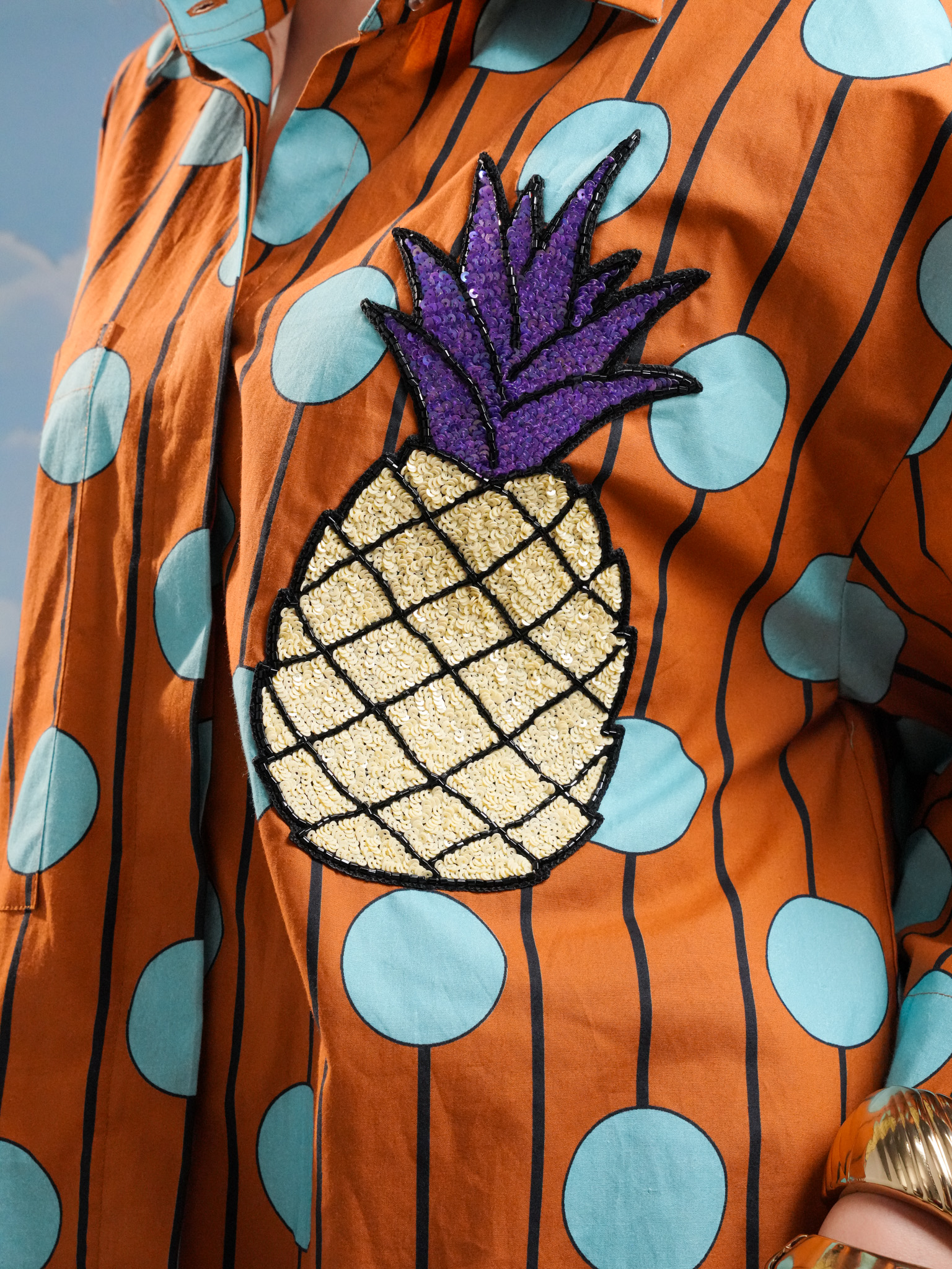 Printed shirt with pineapple motif - Image 3